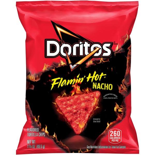 Doritos Tortilla Chips, Flamin' Hot Nacho - 1.75 oz