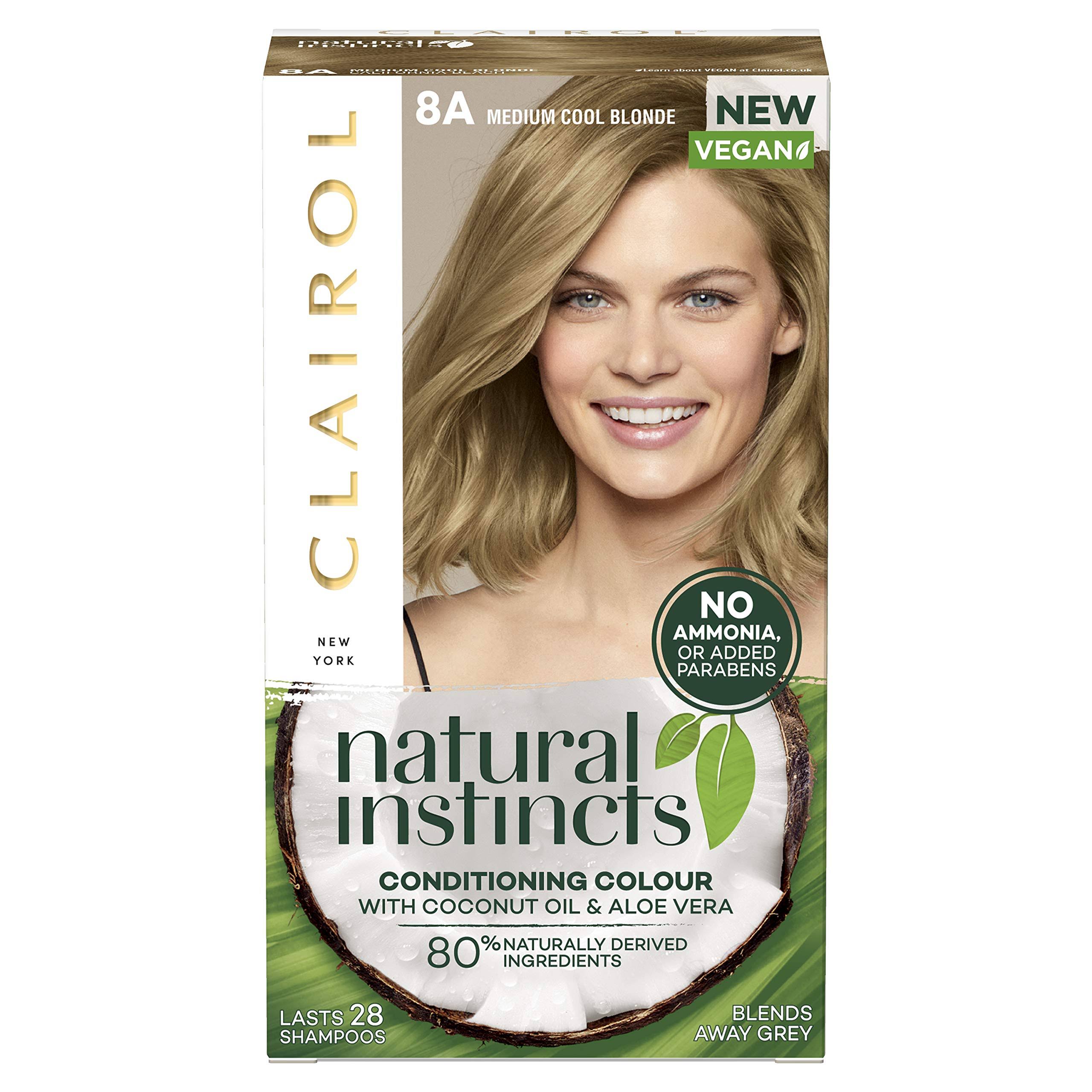 Clairol Natural Instincts Semi-Permanent No Ammonia Vegan Hair Dye 8A Medium Cool Blonde