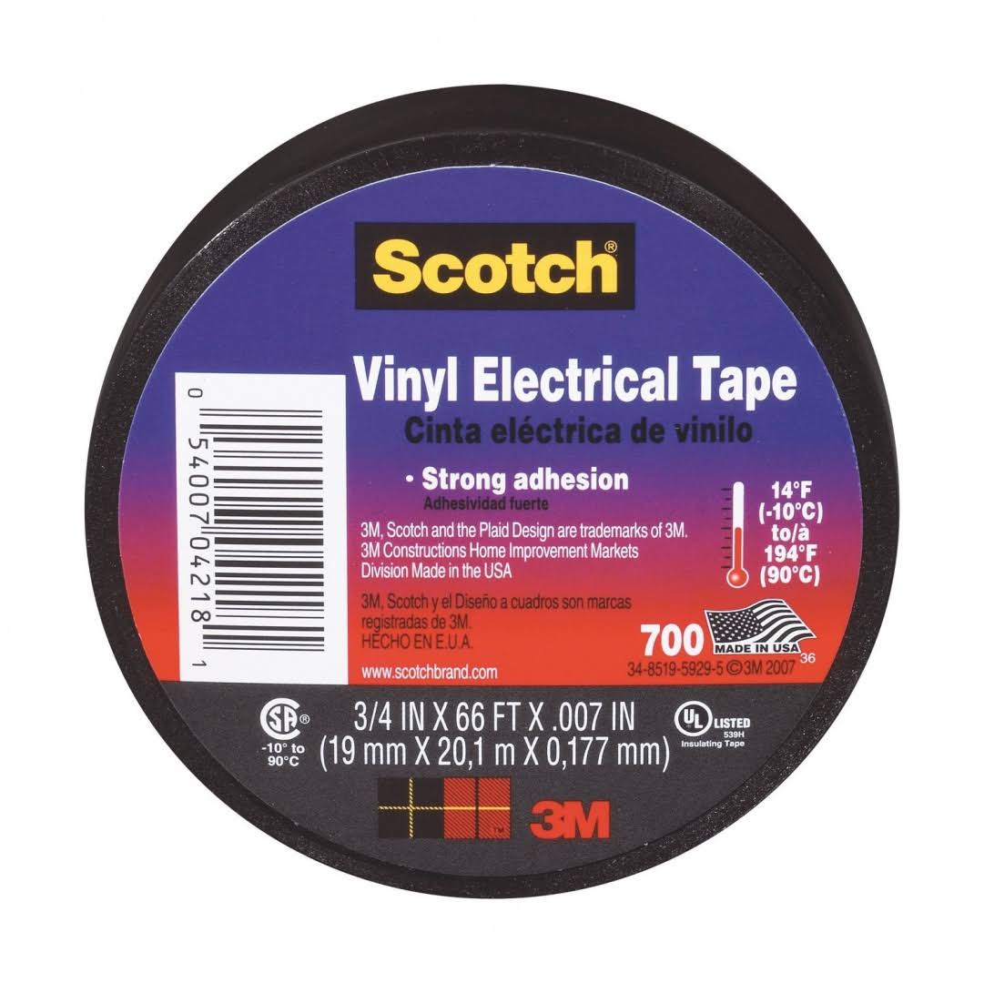 3M Scotch Vinyl Electrical Tape - 0.75in x 0.007in x 66ft