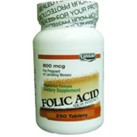Landau Kosher Folic Acid 800 mcg - 100 Tablets