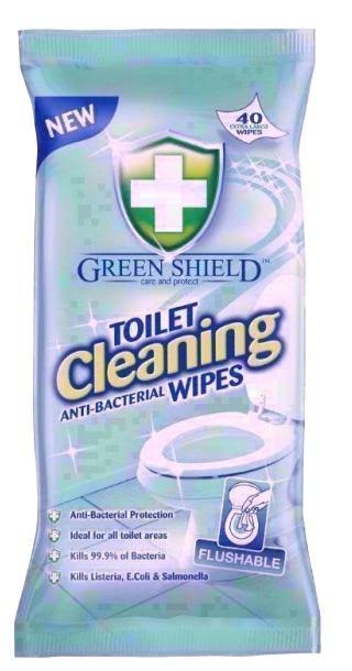 Green Shield Toilet cleaning Wipes - 40 wipes