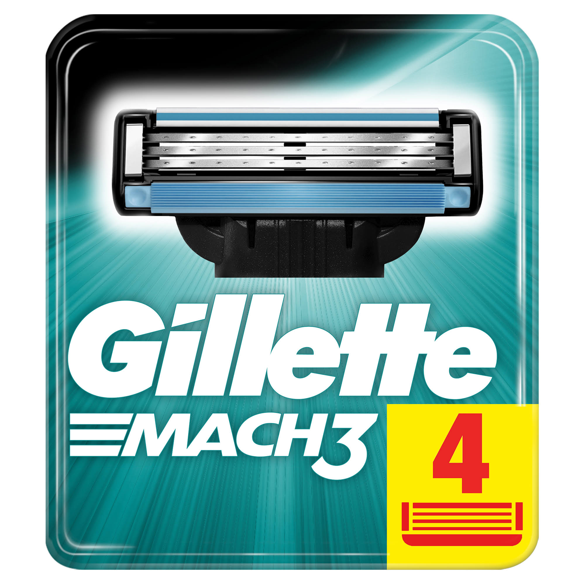Gillette Mach3 Razor Blade Cartridges - 4 Pack