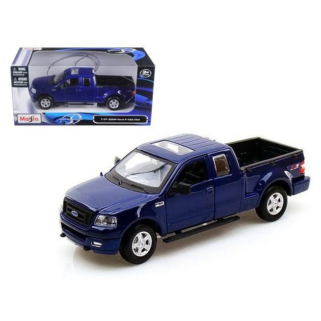 Diecast 2004 Ford F-150 Fx4 Pickup Truck Toy - Metallic Blue