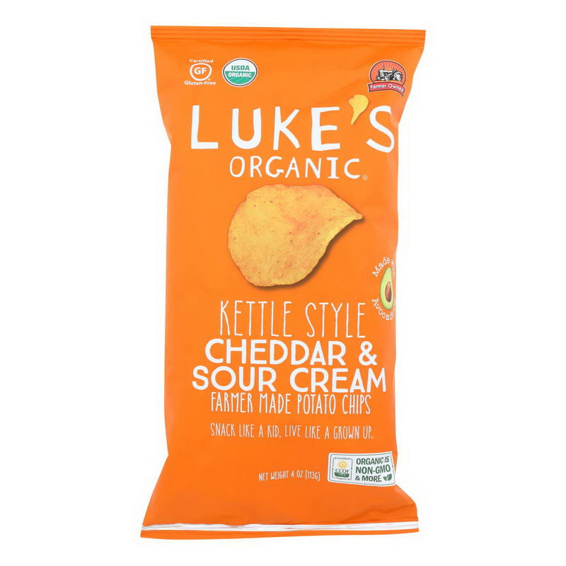 Luke's Organic - Kettle Chips Ched Srcrm - Case Of 9 - 4 Oz, Price/case