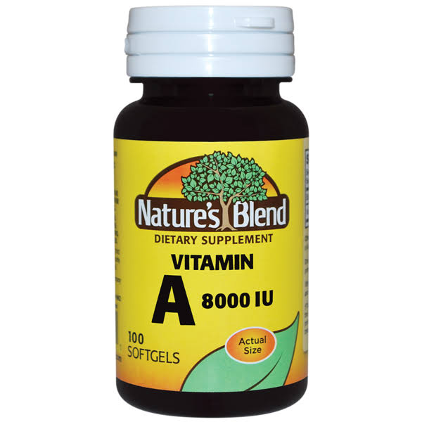 Nature's Blend Vitamin A Dietary Supplement - 8000 IU, 100ct