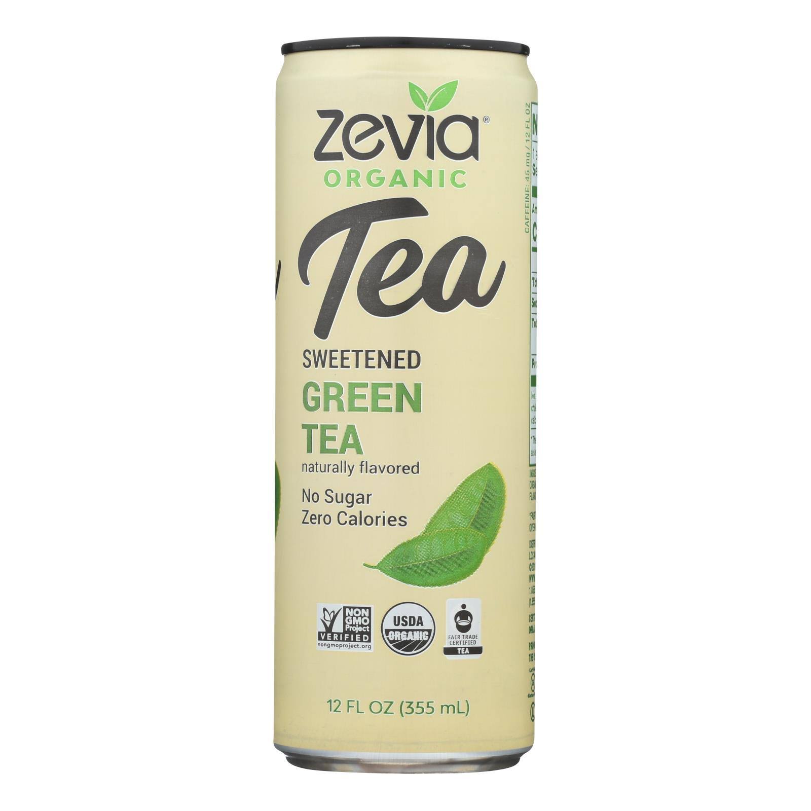 Zevia Sweetened Green Tea - Case of 12 - 12 FZ
