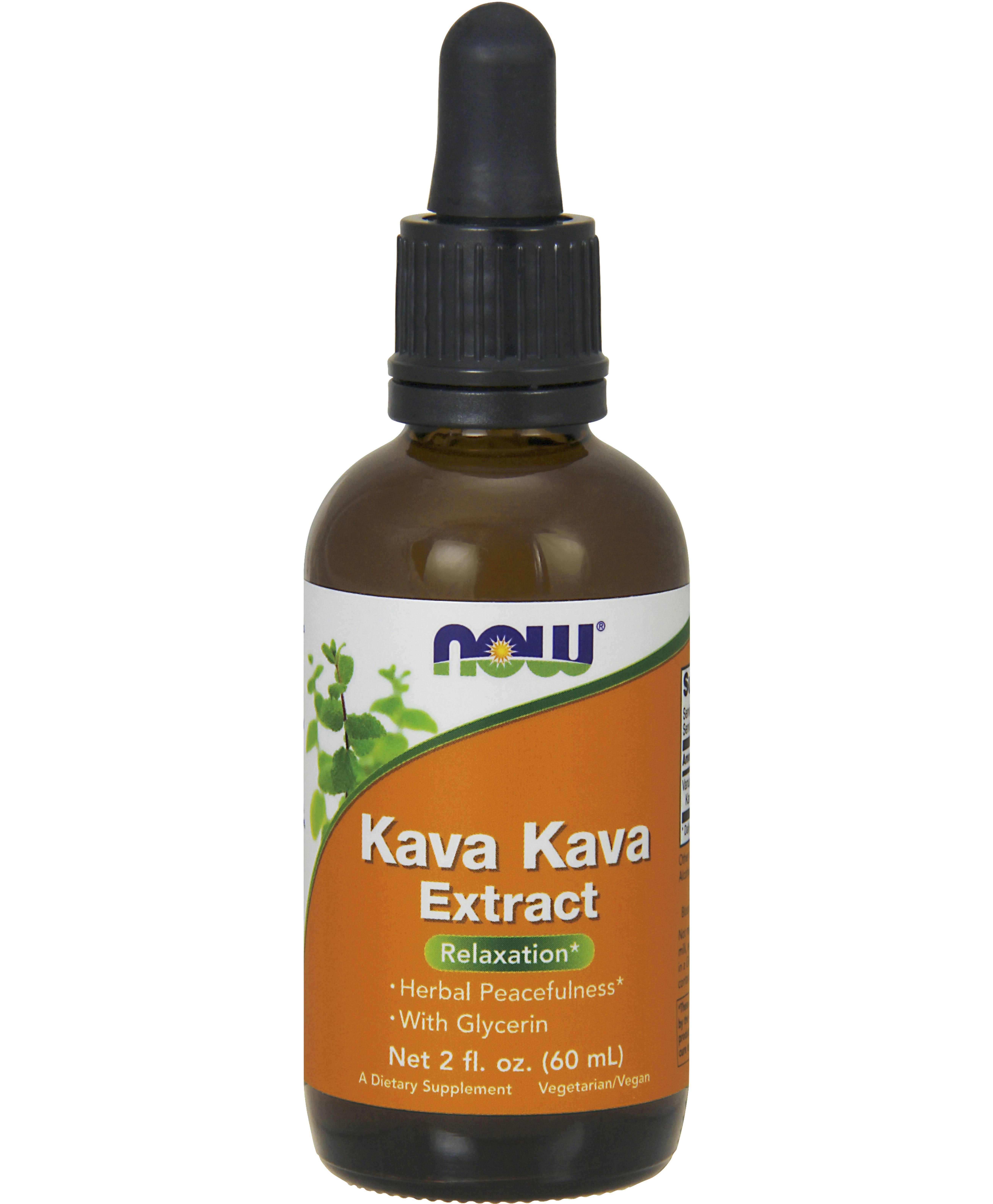 NOW Foods Kava Kava Extract Stress Support Supplement - 2oz