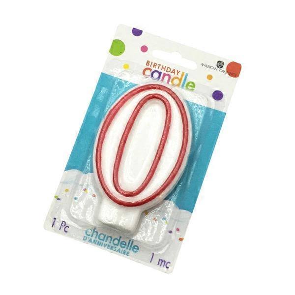 American Greetings Number 0 Birthday Candle