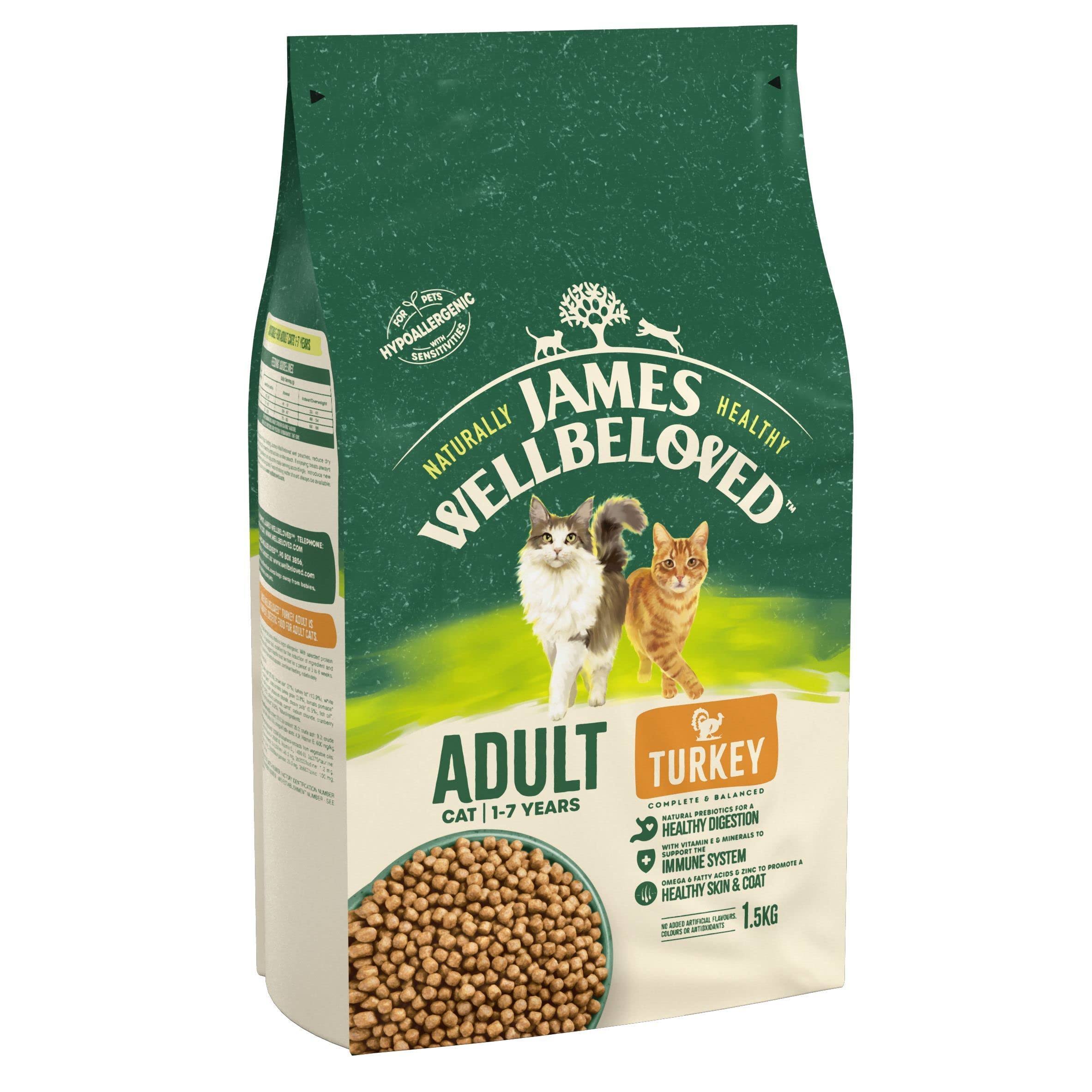 James Wellbeloved Turkey Flavoured Adult Cat Food - 1.5 kg