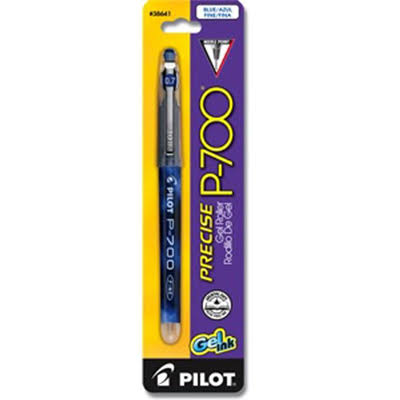Pilot Precise P 700 Gel Ink Rolling Ball Pen - Fine Point, Blue Ink