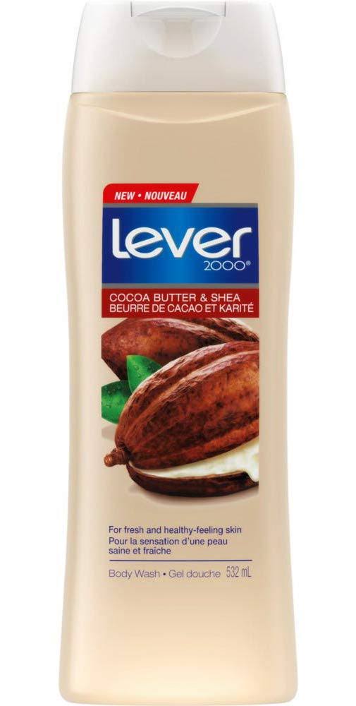 Lever 2000 Body Wash Cocoa Butter & Shea, 17.9 Ounce