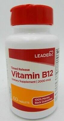 Leader Vitamin B12, 2000 mcg, Tablets - 60 tablets