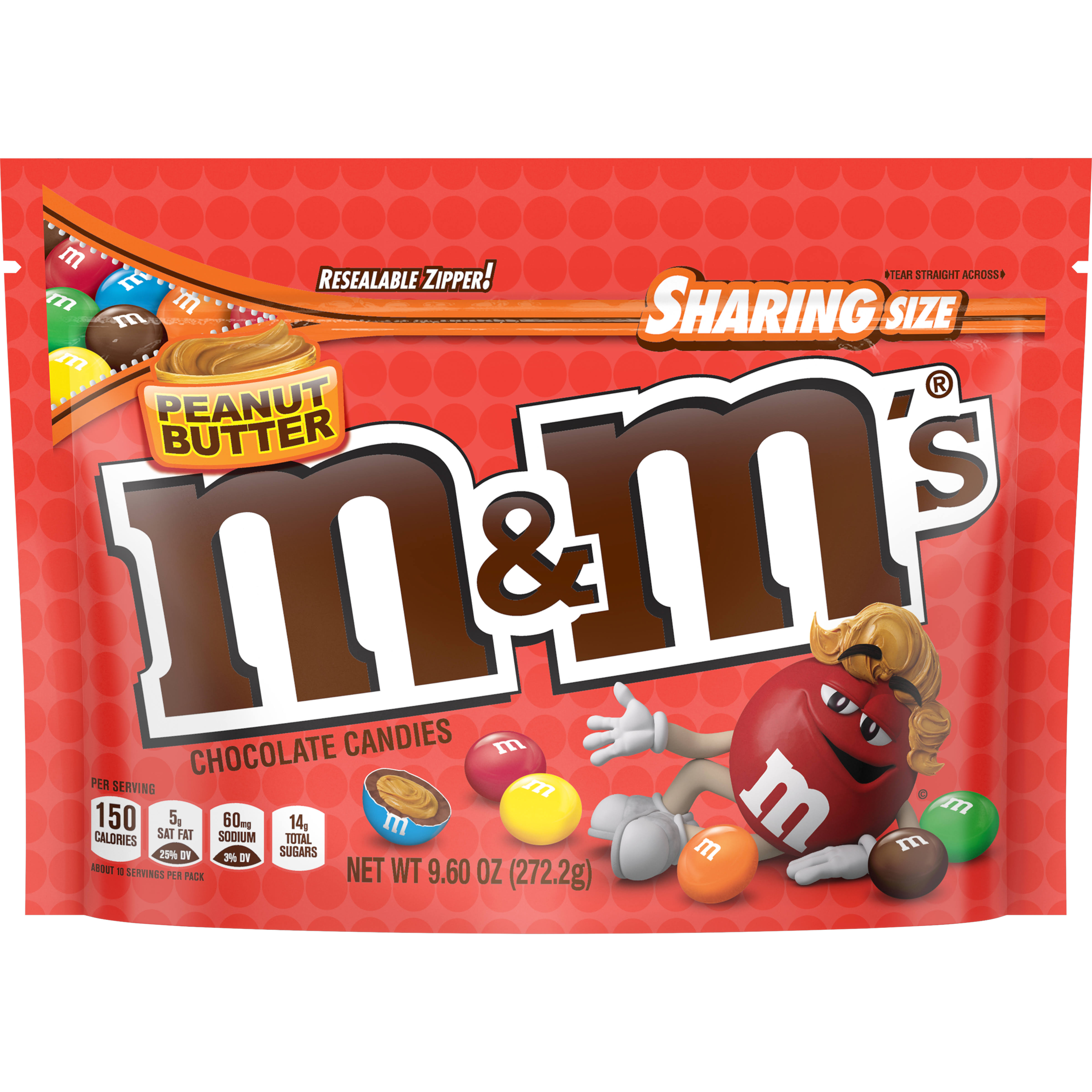 M&M's Peanut Butter Chocolate Candies - Sharing Size, 9.60oz