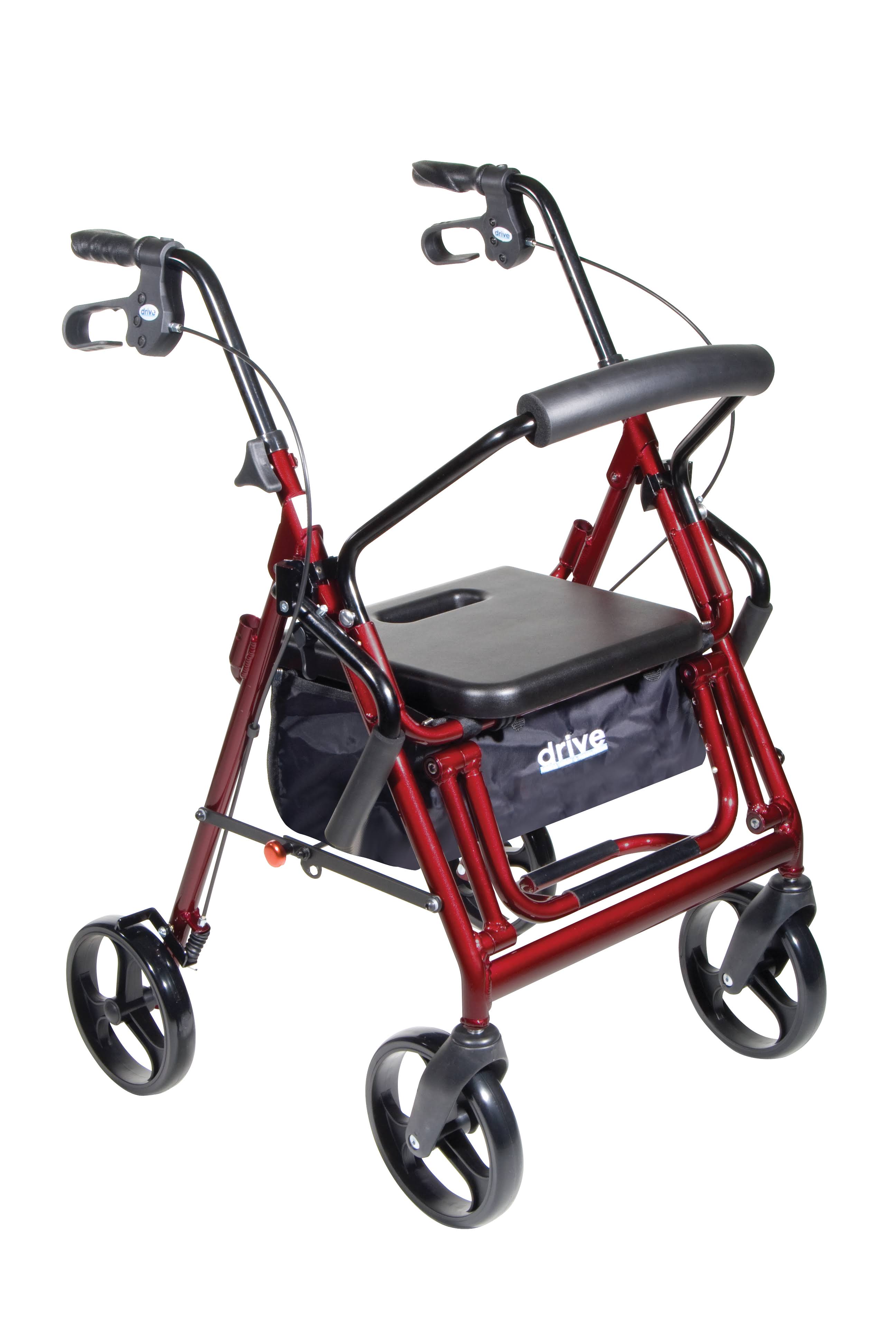 Drive Medical Duet Transport Wheelchair Rollator Walker