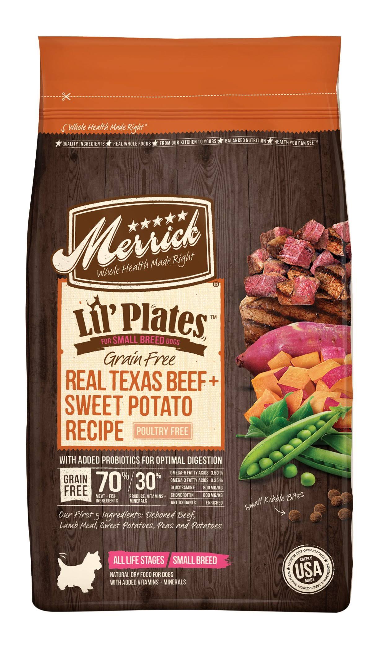 Merrick Lil Plates Grain Free Small Breed Dog Food - Beef, 12lbs