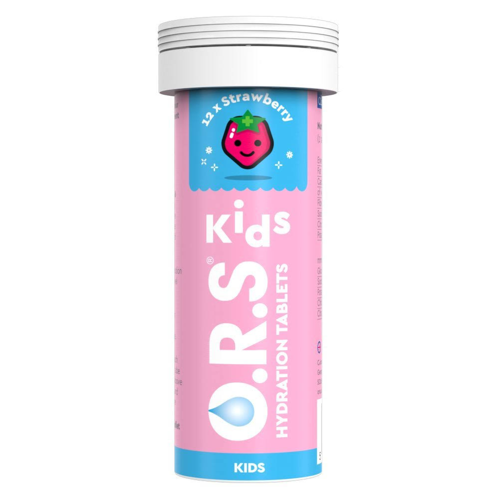 O.R.S Kids Hydration 12 Tablets | Strawberry Flavour
