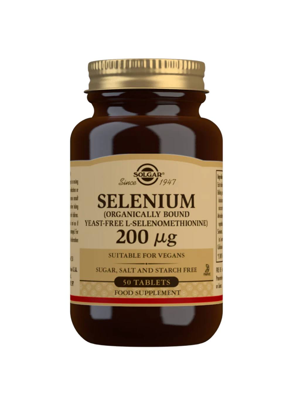 Solgar Selenium Dietary Supplement - 50 Tablets