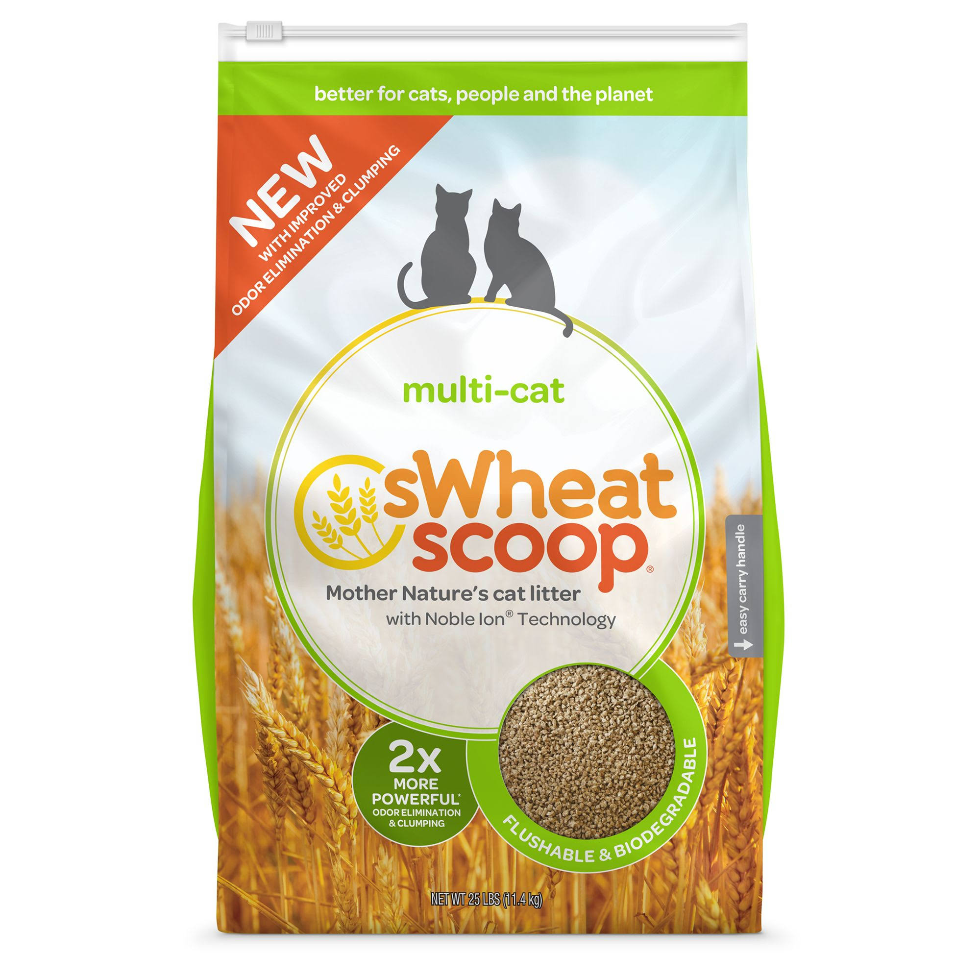 sWheat Scoop Multi-Cat All-Natural Clumping Cat Litter - 25lb