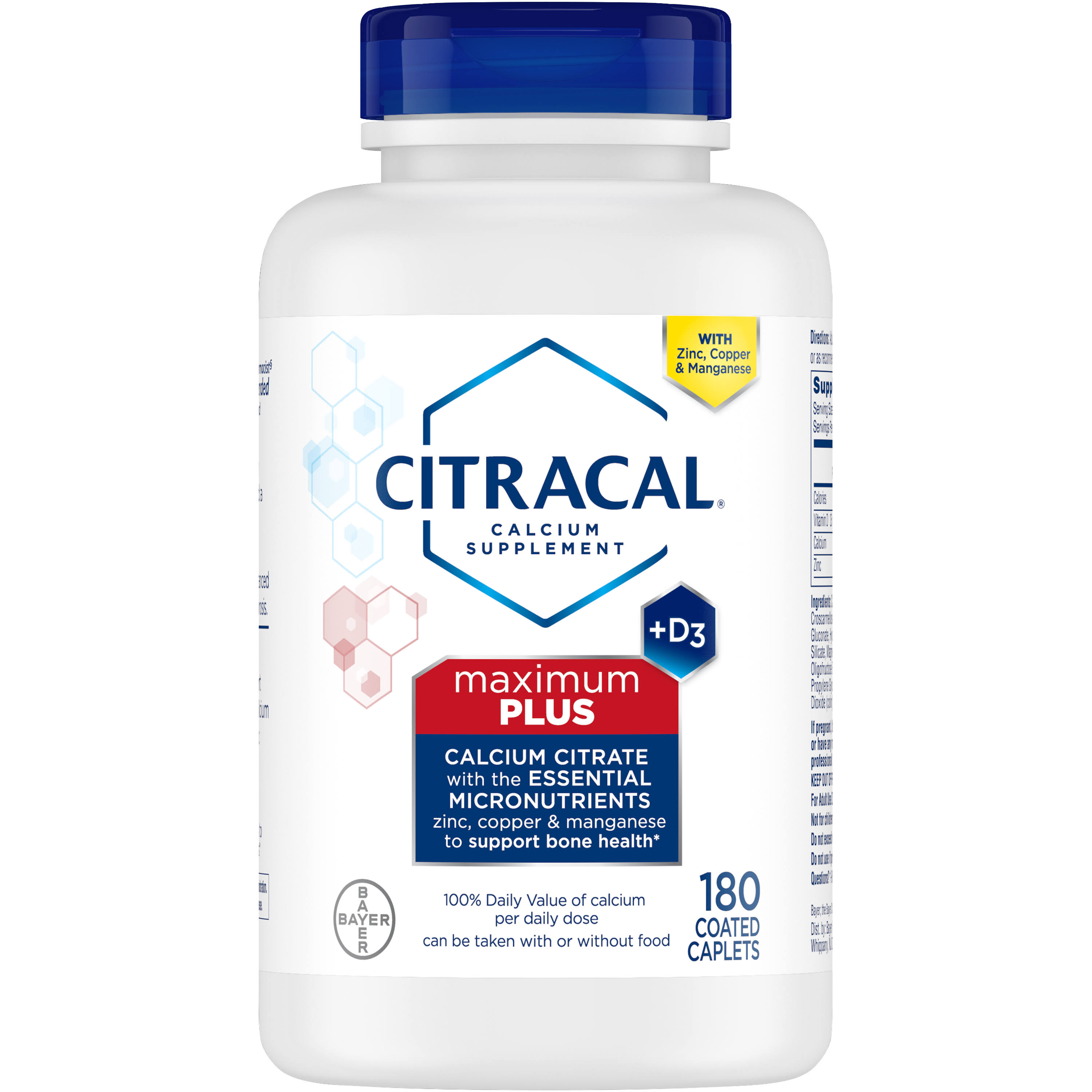 Citracal Maximum Calcium Citrate D3 Coated Caplet Supplement - 180ct