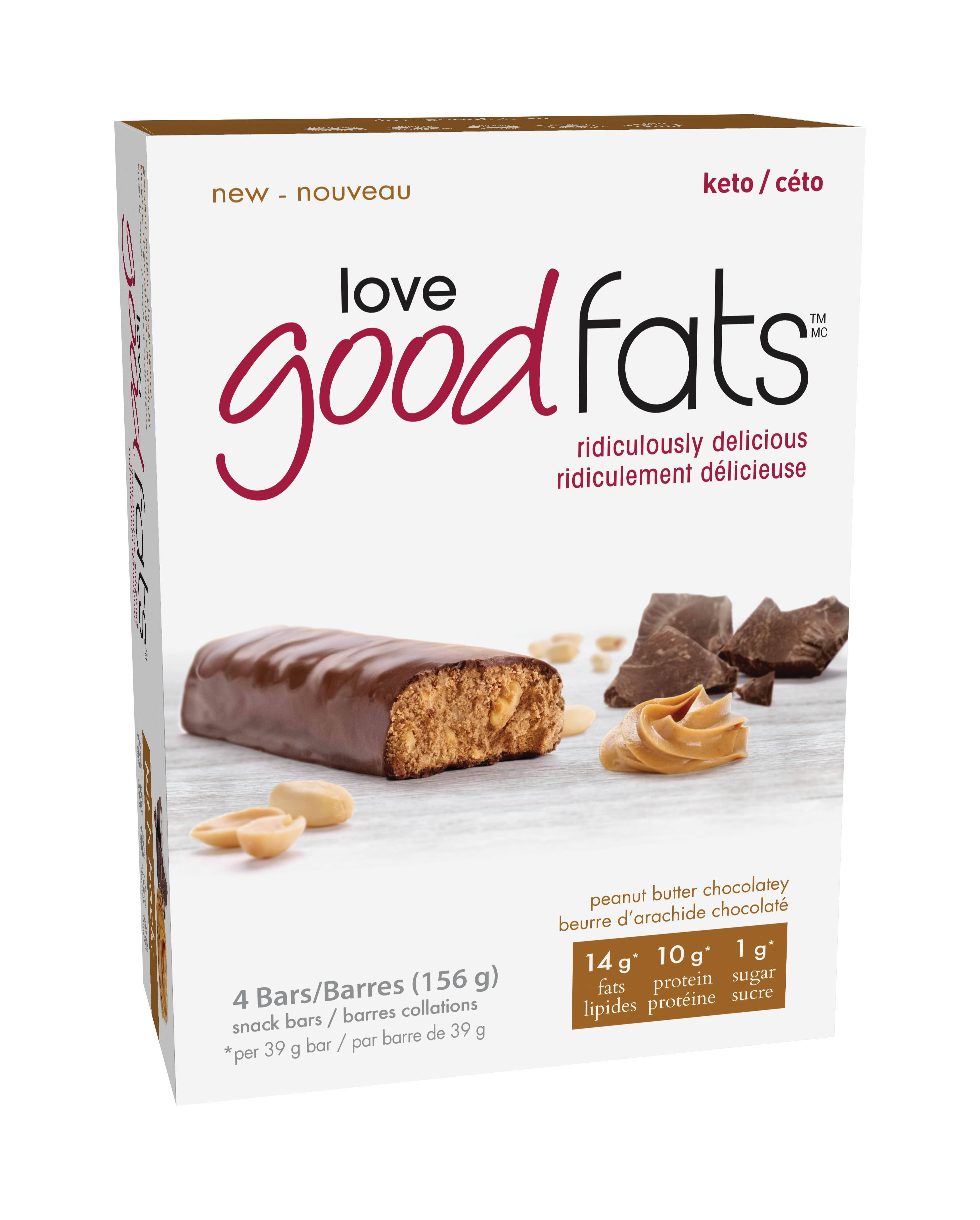 Love Good Fats Peanut Butter Chocolatey Bars