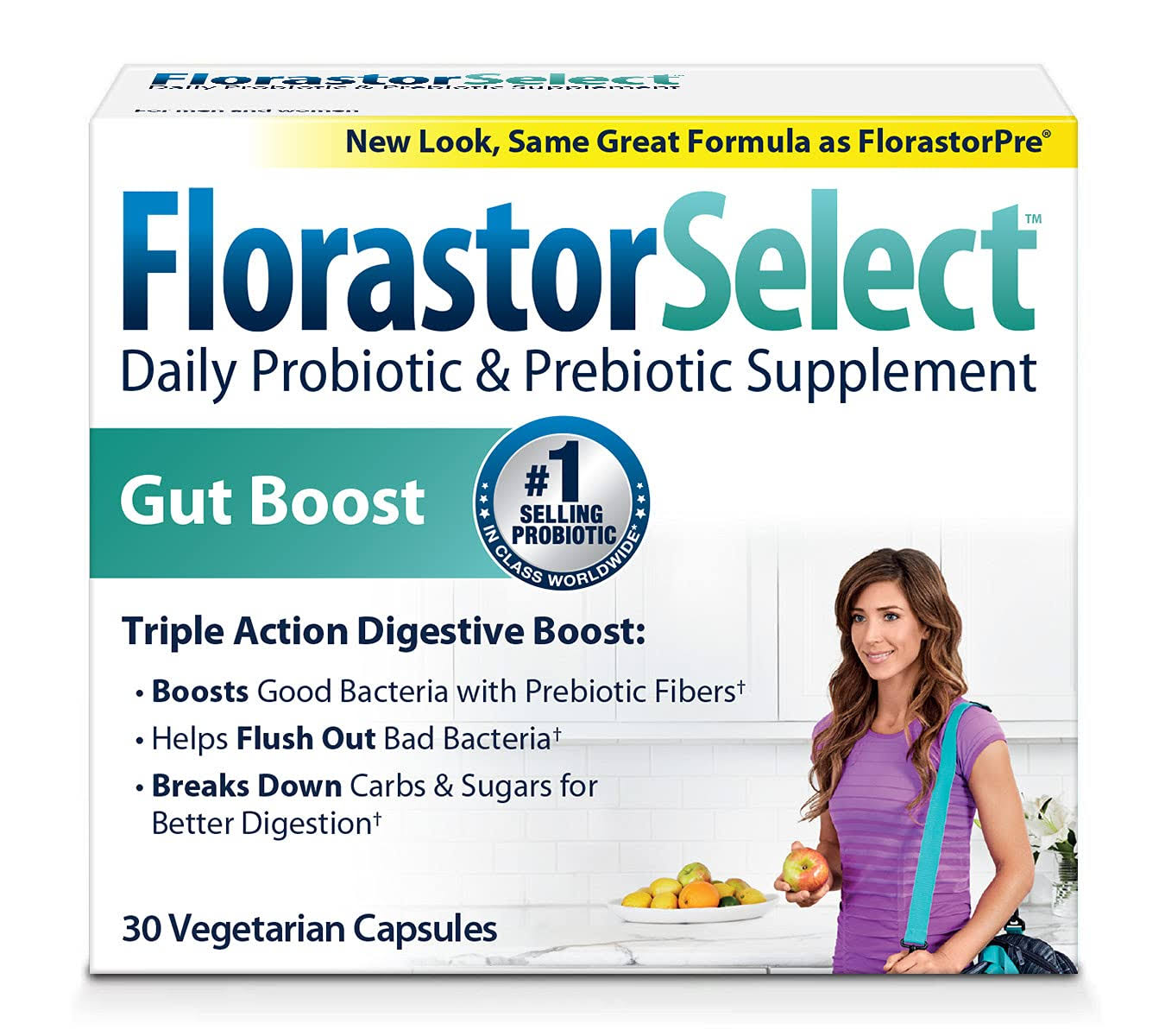 Florastor FlorastorPre Daily Probiotic & Prebiotic Supplement 30 vcaps