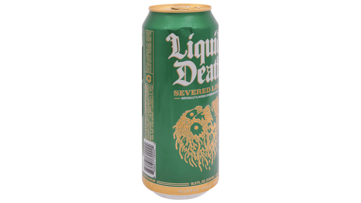Liquid Death Sparkling Water, Severed Lime - 16.9 fl oz