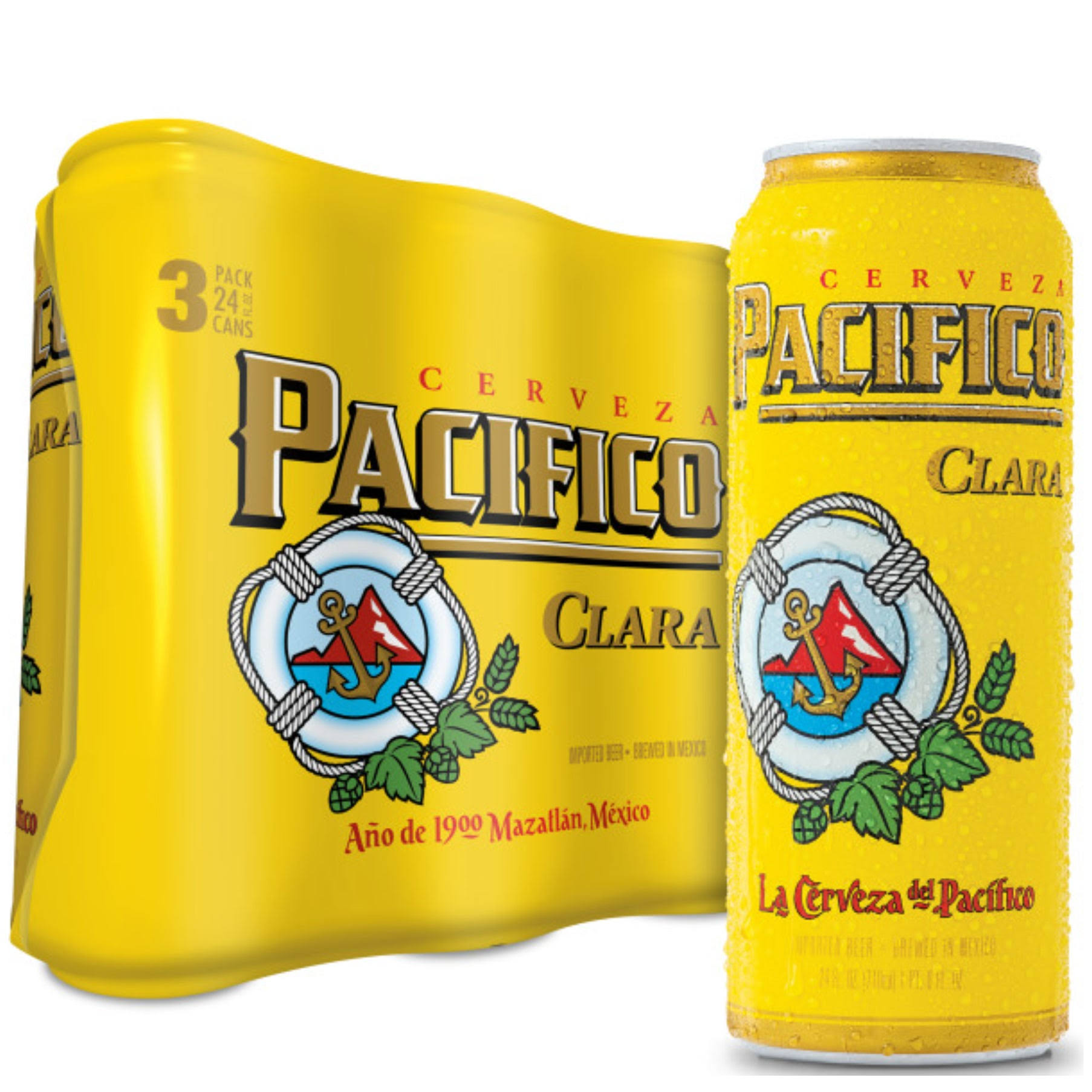 Pacifico Clara Lager Mexican Beer Cans - 24 fl oz