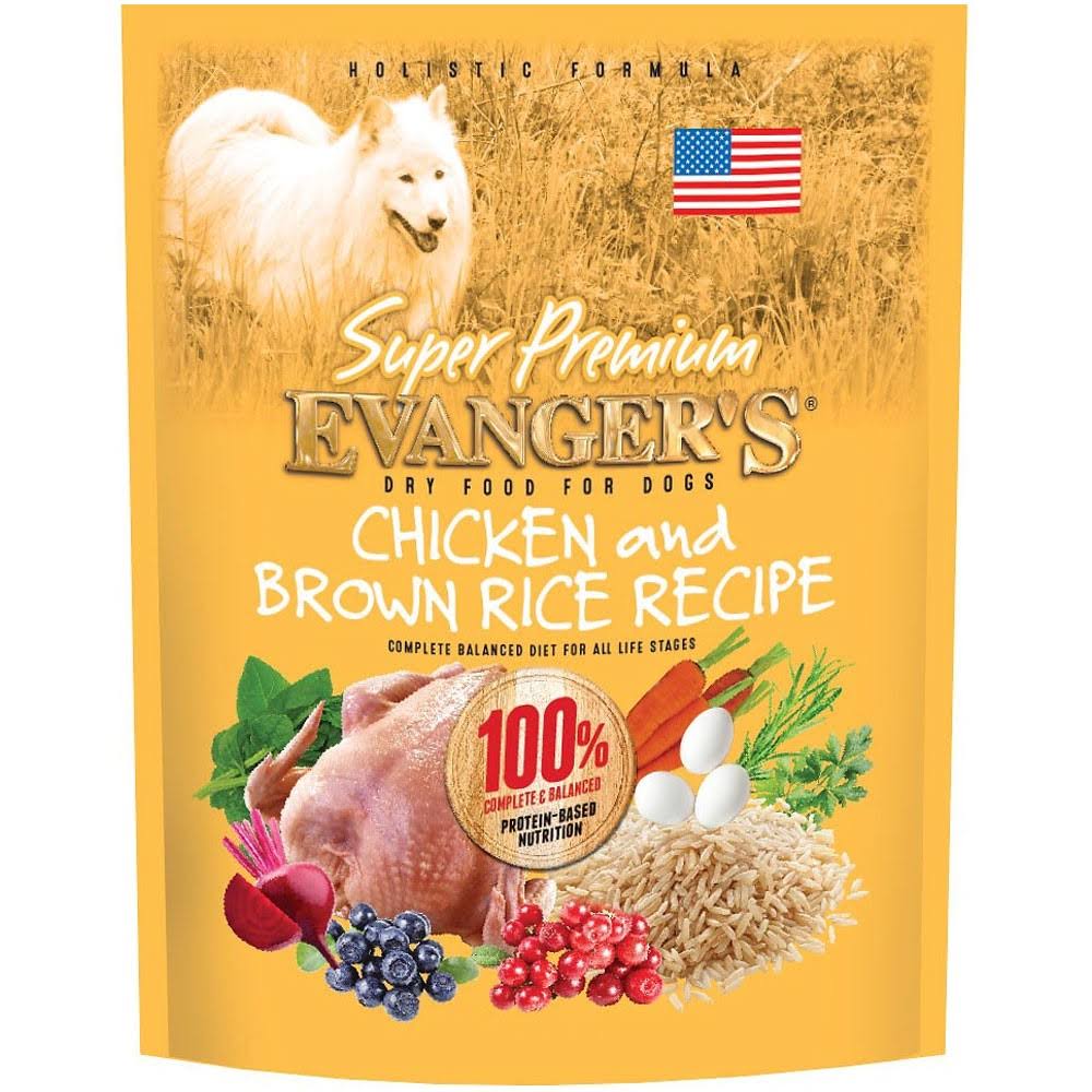 Evangers Chicken Brown Rice Dry Dog Food, 4.4 lb