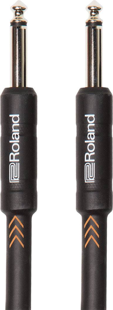 Roland RIC-B15 Black Series 1/4" TS Straight Instrument/Guitar Cable - 15'