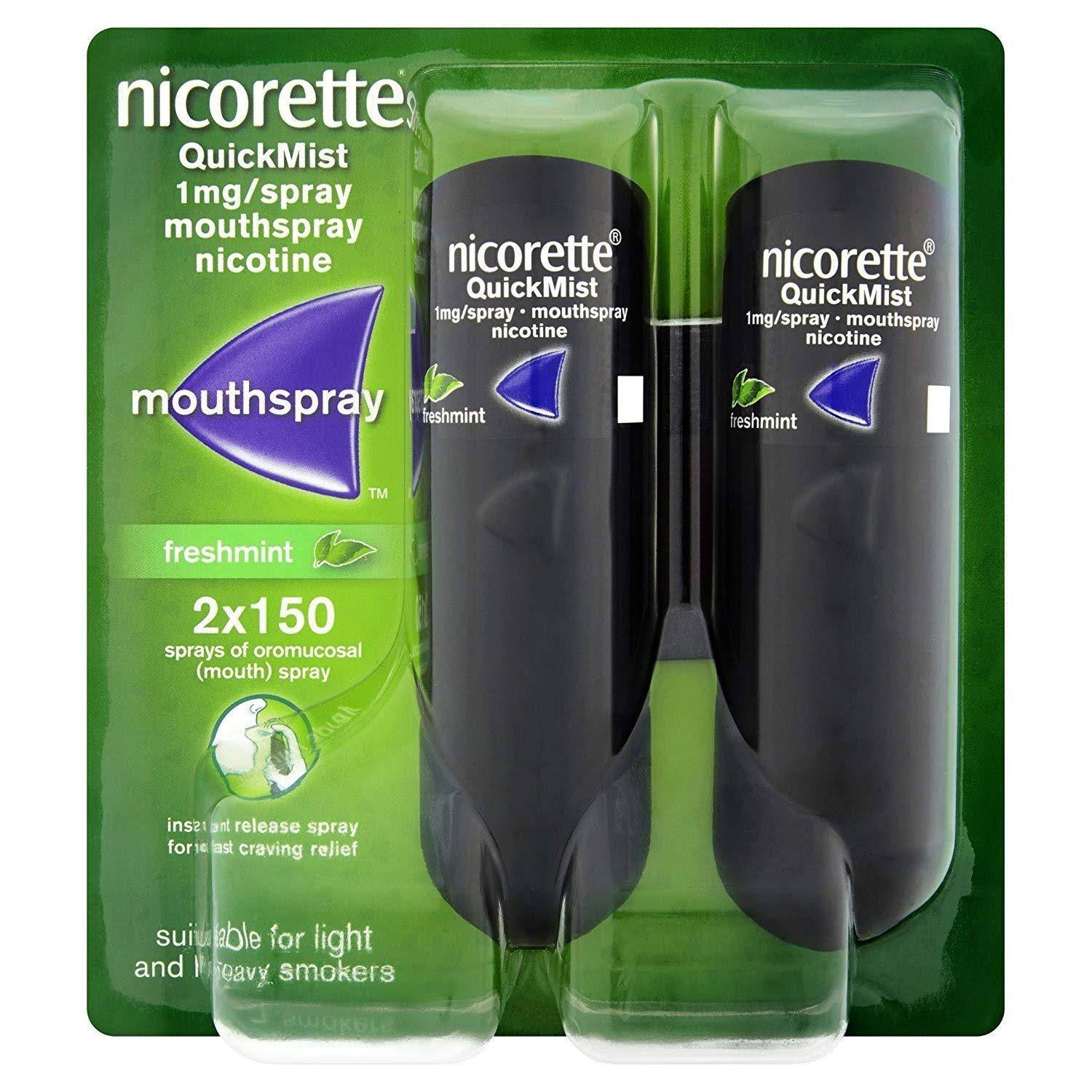 Nicorette QuickMist Mouthspray Freshmint - 2 x 150 Sprays