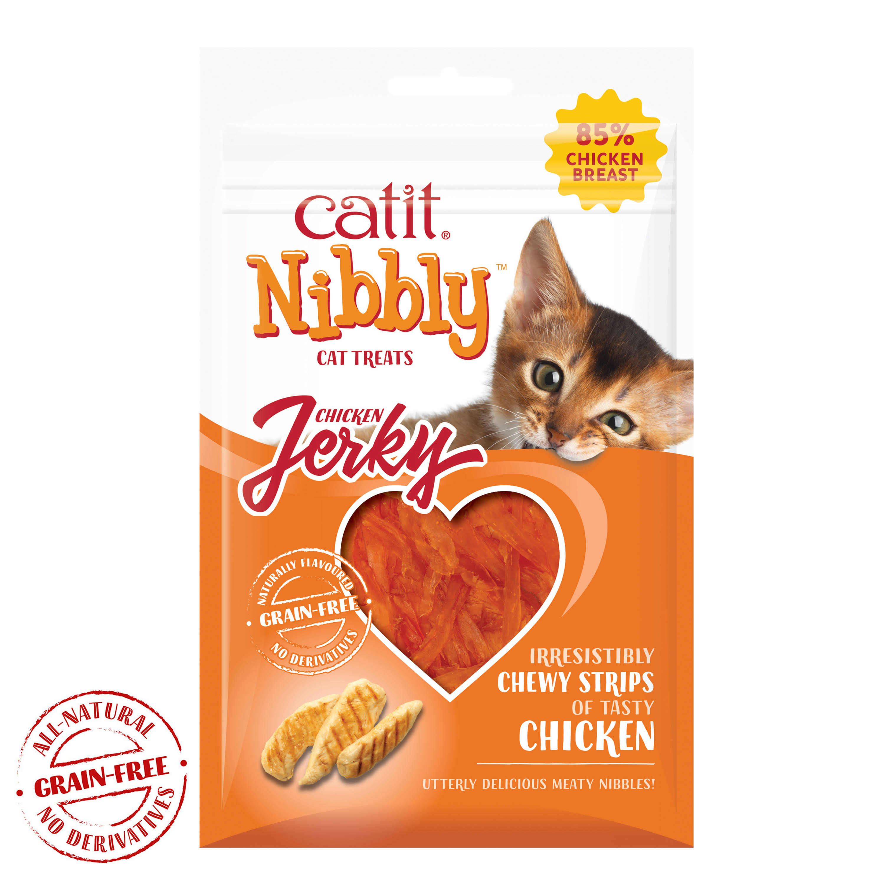 Catit Cat Nibbly Jerky Chicken Treats 30g