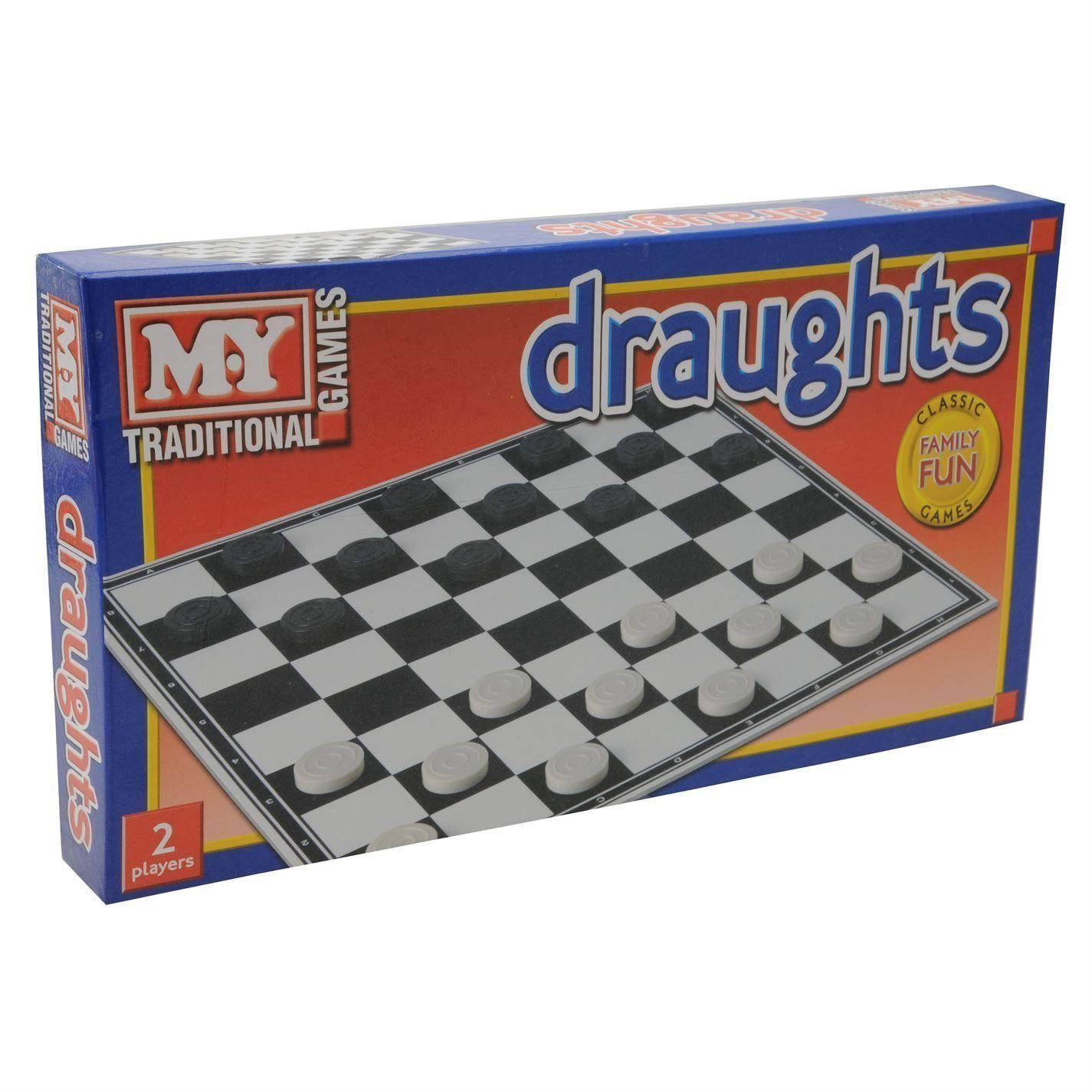 M.Y Draughts Checkers Board Game Family Kids Traditional Game