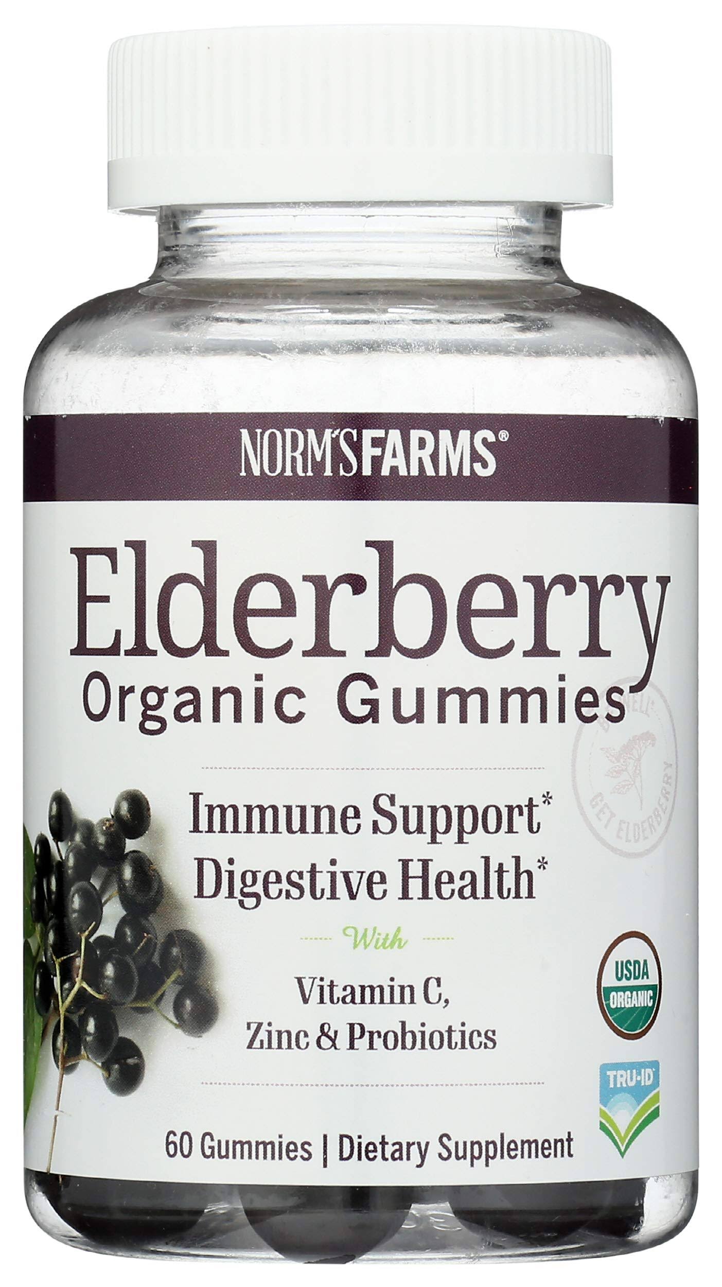 Norm's Farms, Gummy Elderberry Organic, 60 Count