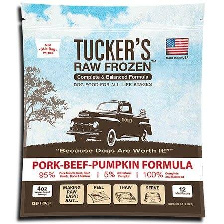 Tucker's Raw Frozen Pork Beef Pumpkin 3lb Dog Food
