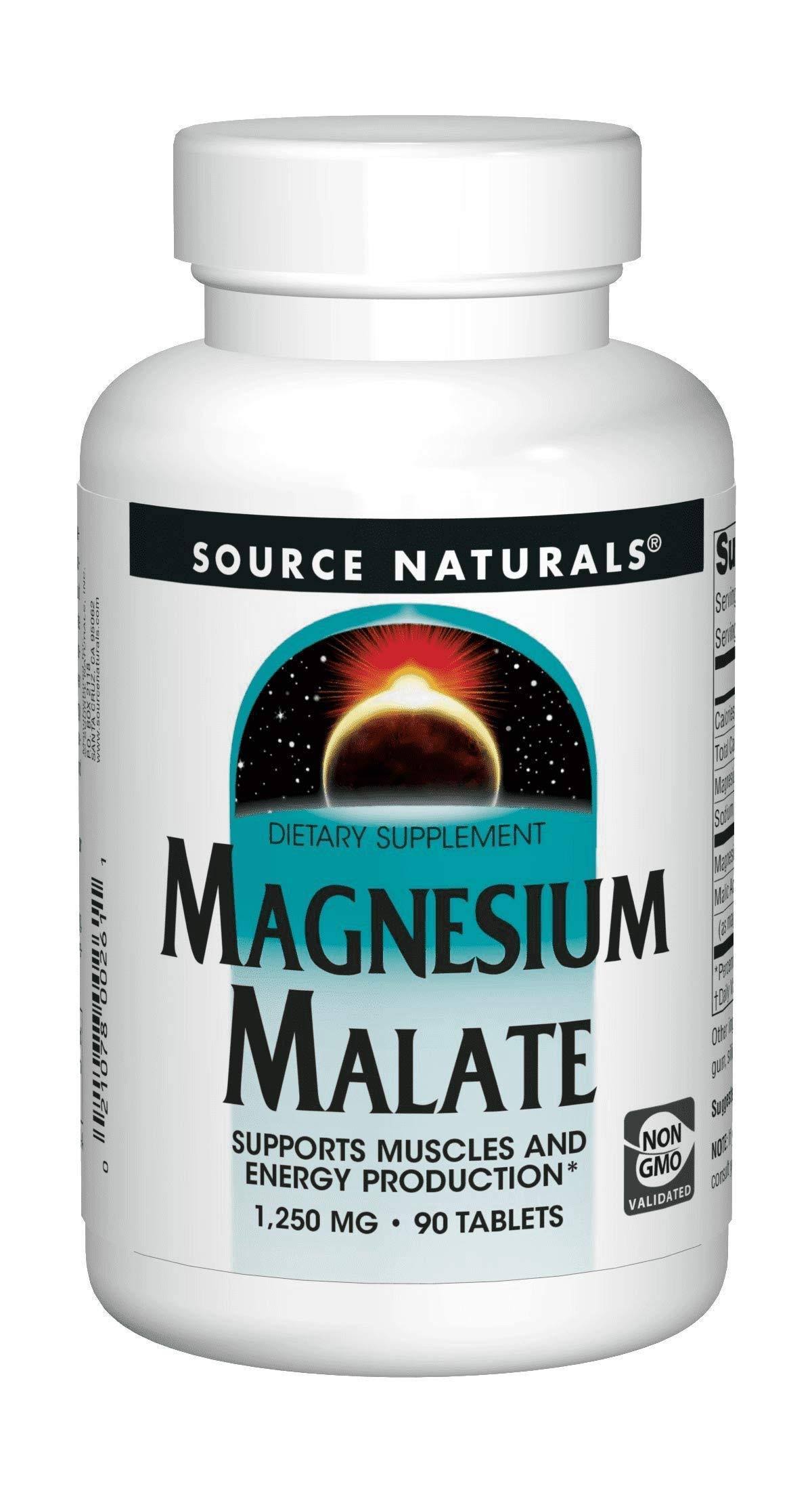 Source Naturals Magnesium Malate - 1250mg, 90 Tablets