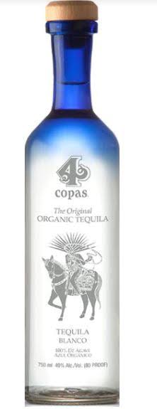 4 Copas Blanco Tequila - 750 ml