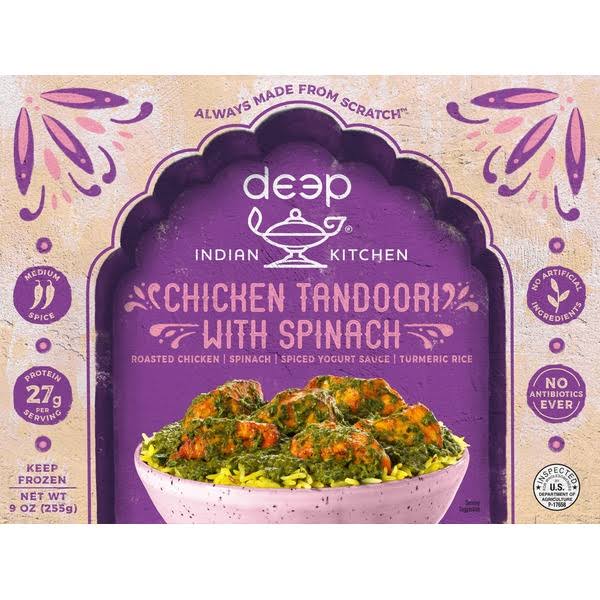 Deep Indian Kitchen: Chicken Tandoori With Spinach Entree, 9 Oz
