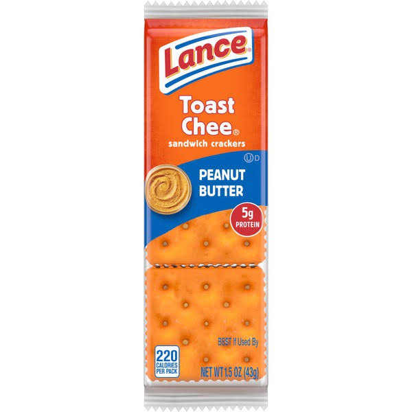 Lance Toast Chee Crackers - Peanut Butter, 20 Count