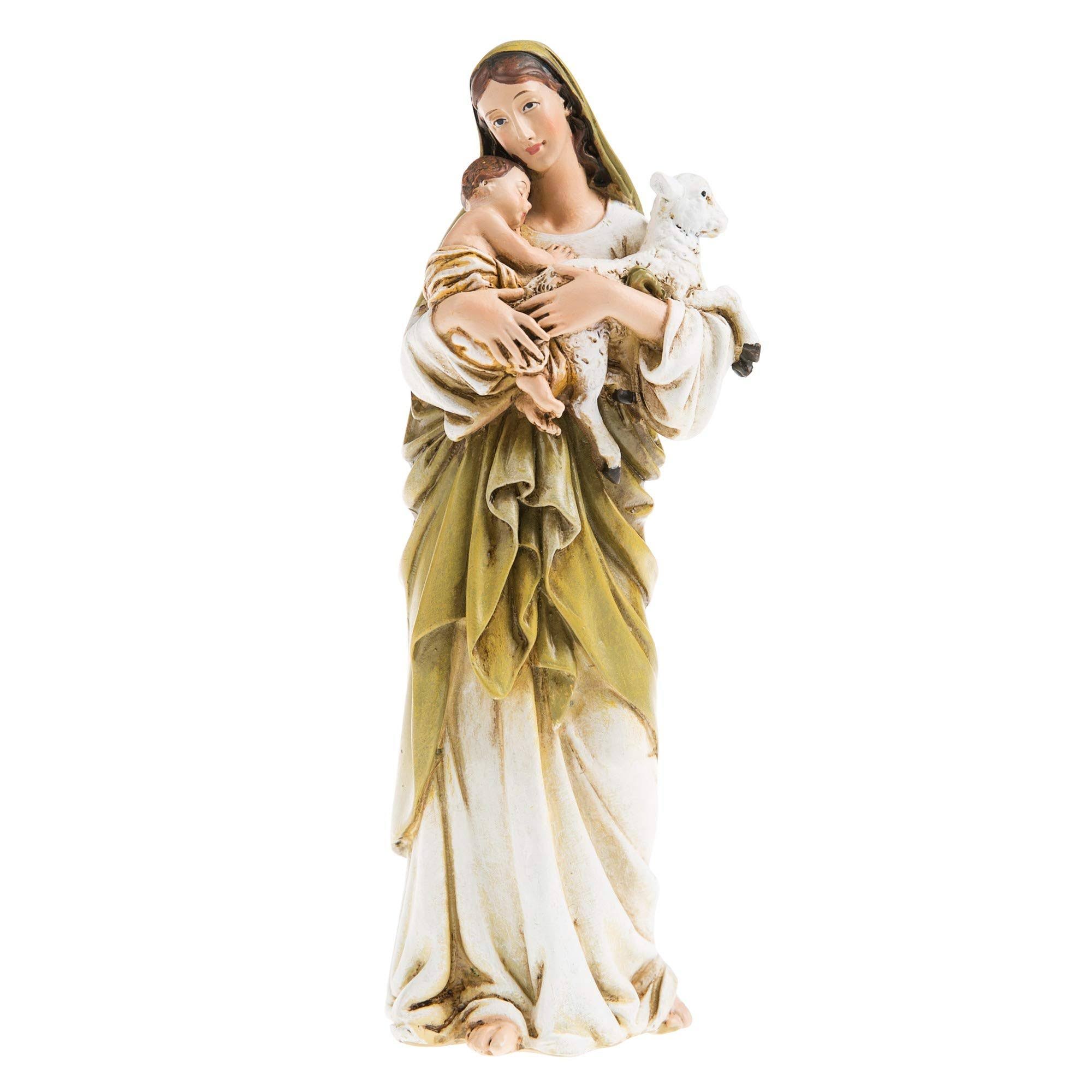 Madonna and Child with Lamb 6in Statue