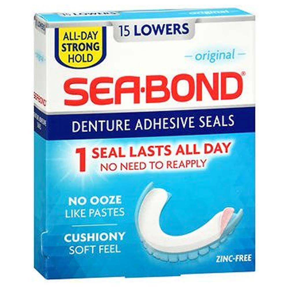 Sea-Bond Denture Adhesive Wafers - 15 Count, Lower