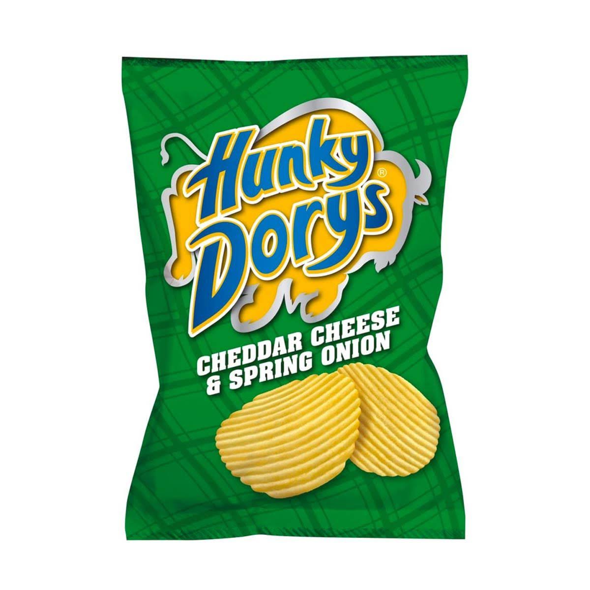 Hunky Dorys Cheddar Cheese and Spring Onion Potato Crisps, 1.6 oz/45 G