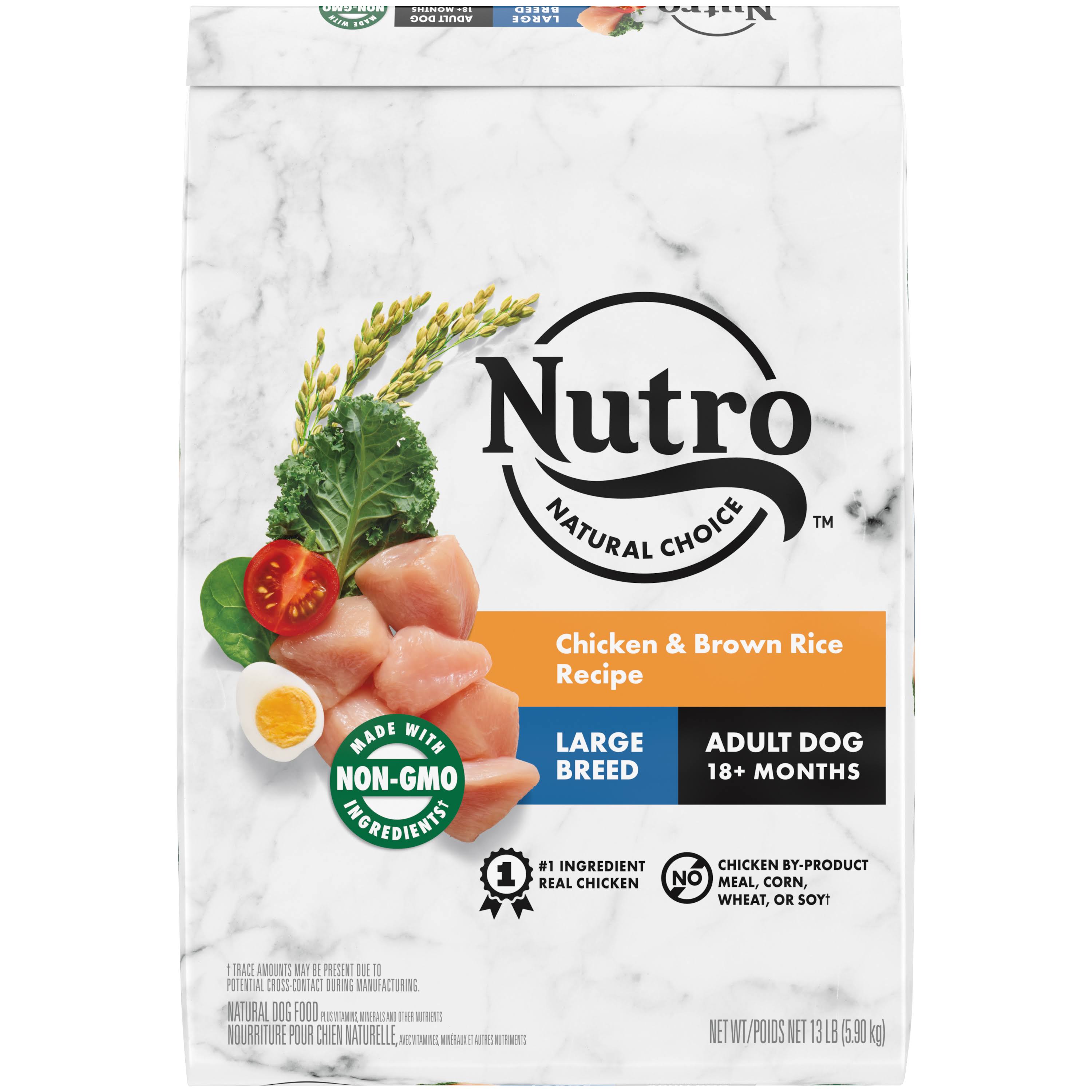 Nutro Natural Choice Dog Food, Natural, Chicken & Brown Rice Recipe, Large Breed, Adult - 13 lb