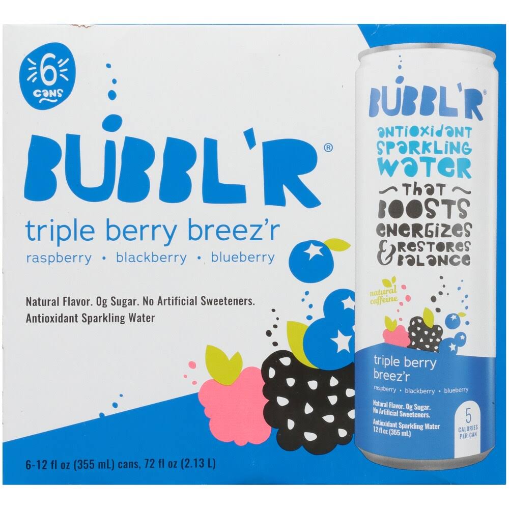 Bubbl'r Triple Berry Breez'r Antioxidant Sparkling Water - 12 fl oz