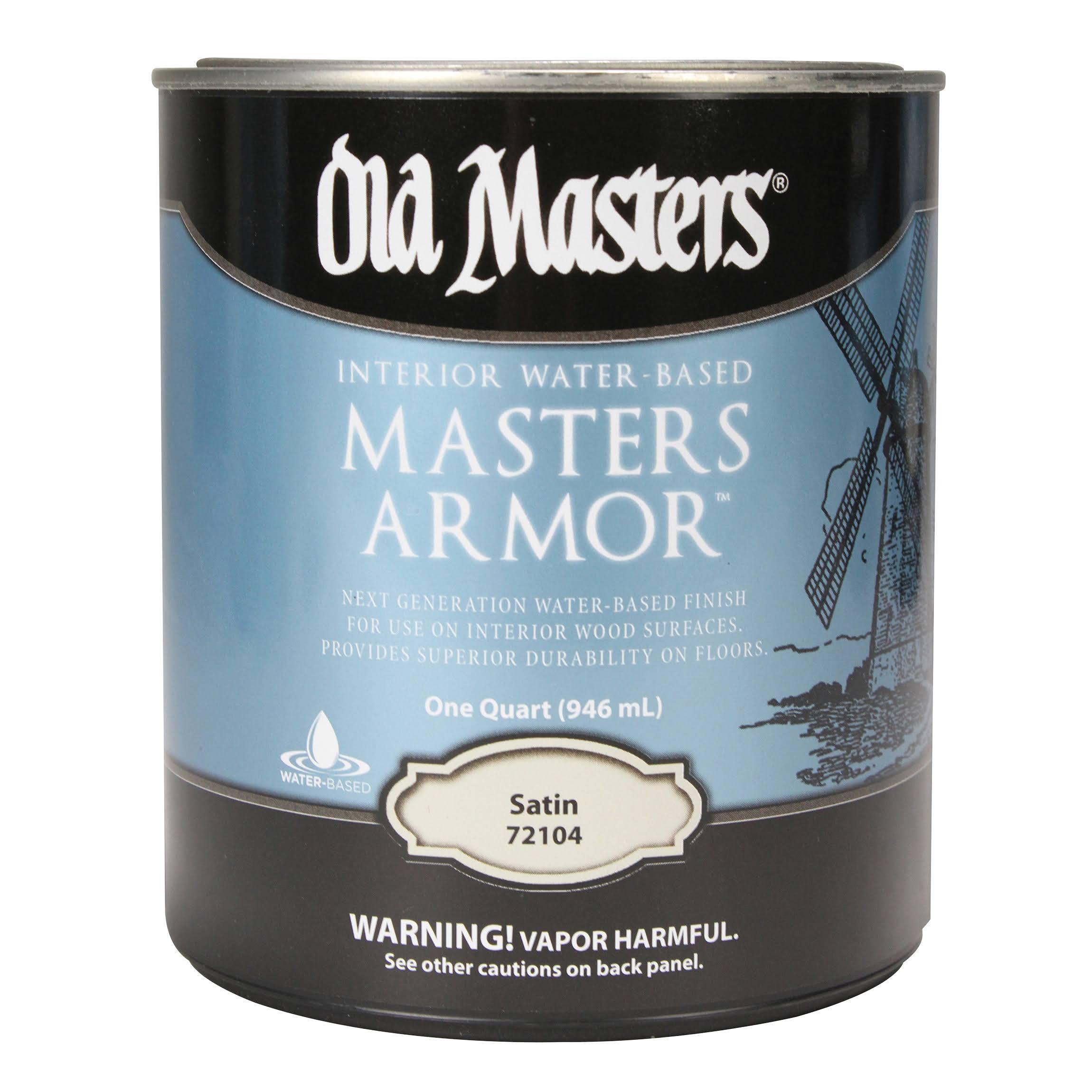 Old Masters Armor Water Based Floor Finish - Satin, 1qt