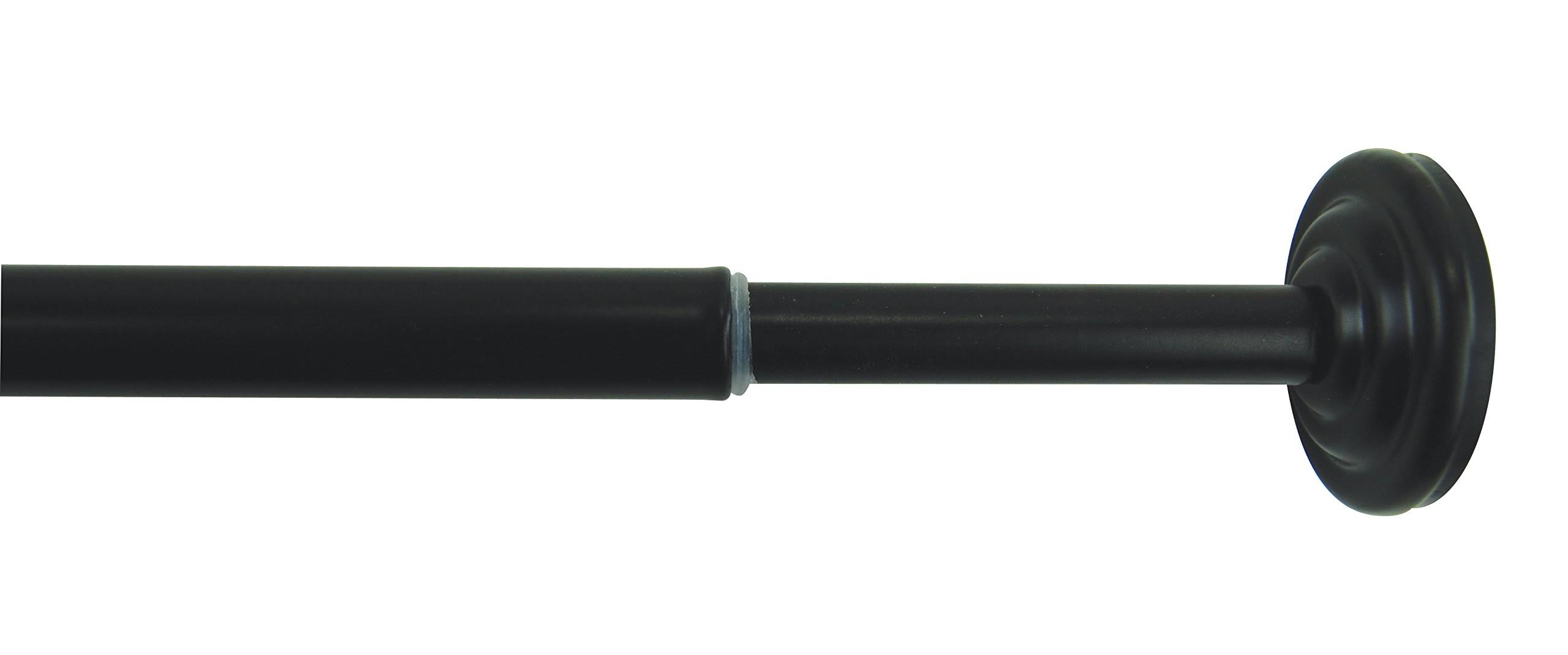 Versailles Home Fashions MTR3654-230cm Diameter Mini Tension Rod, 90cm - 140cm , Black | Decor