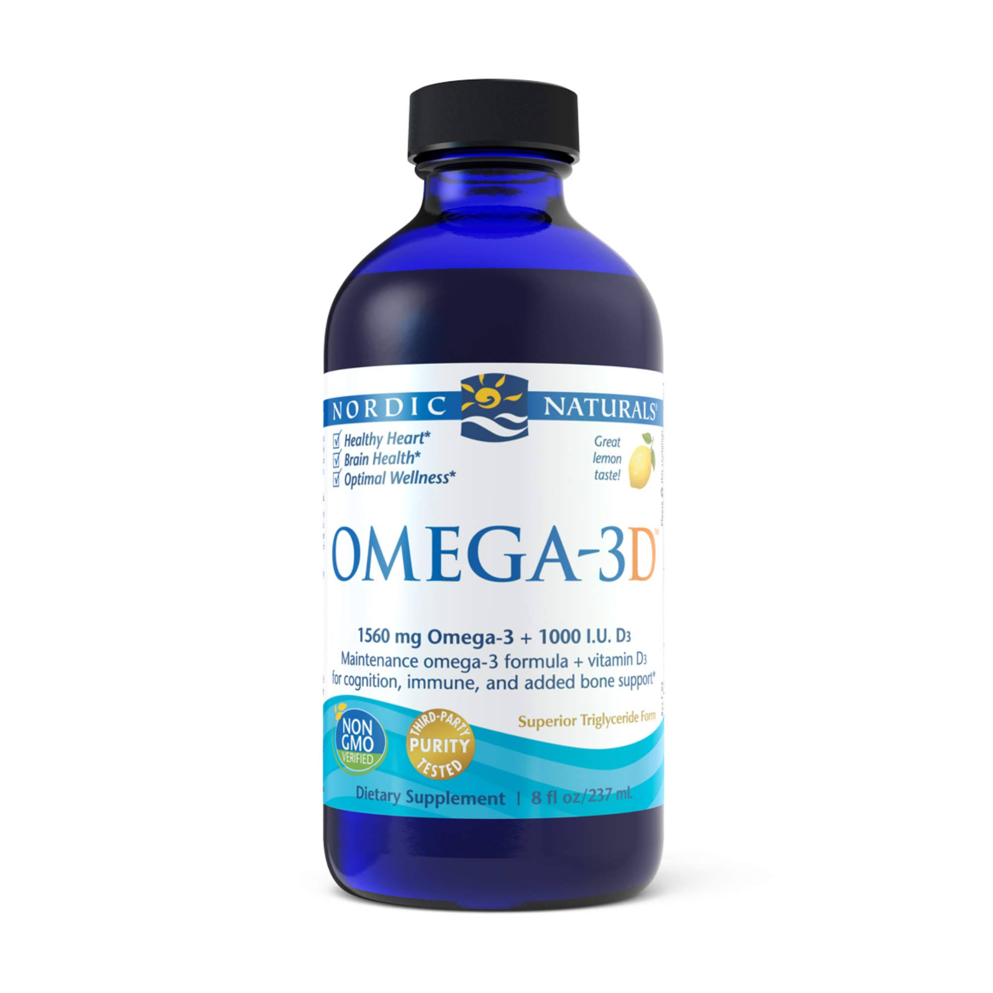 Nordic Naturals Omega-3D Supplement - 1000mg, Lemon, 8oz
