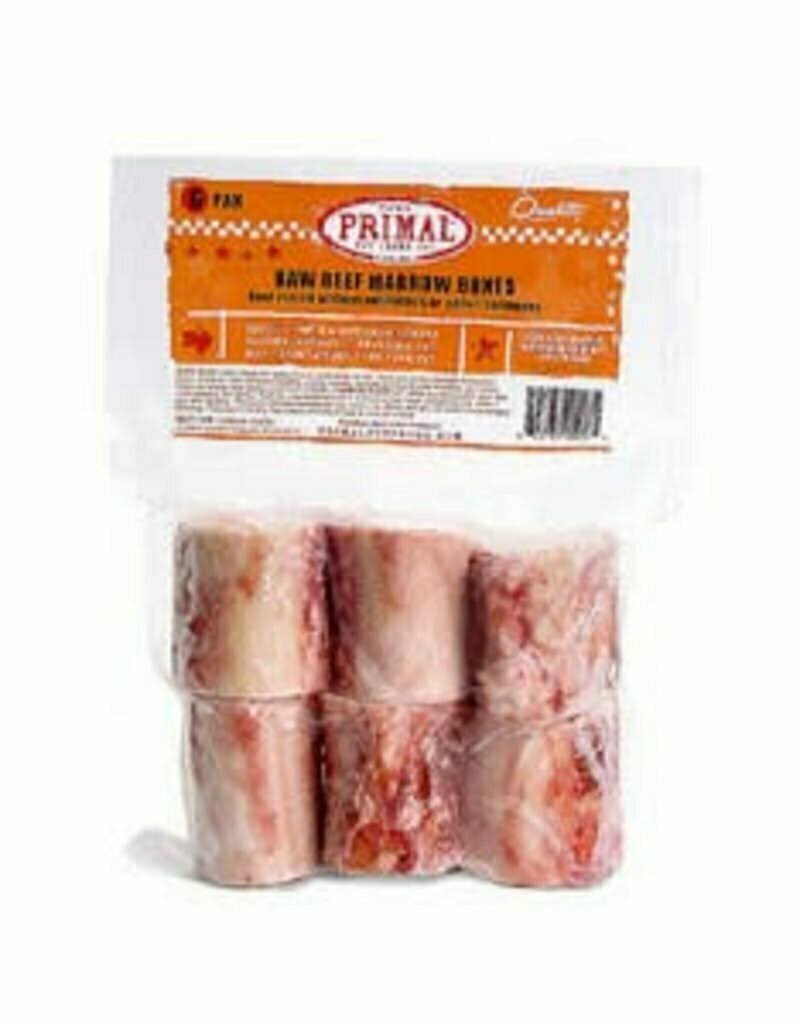 Primal Pet Foods Px00017 Raw Beef Marrow Bones Dog Food - 6ct