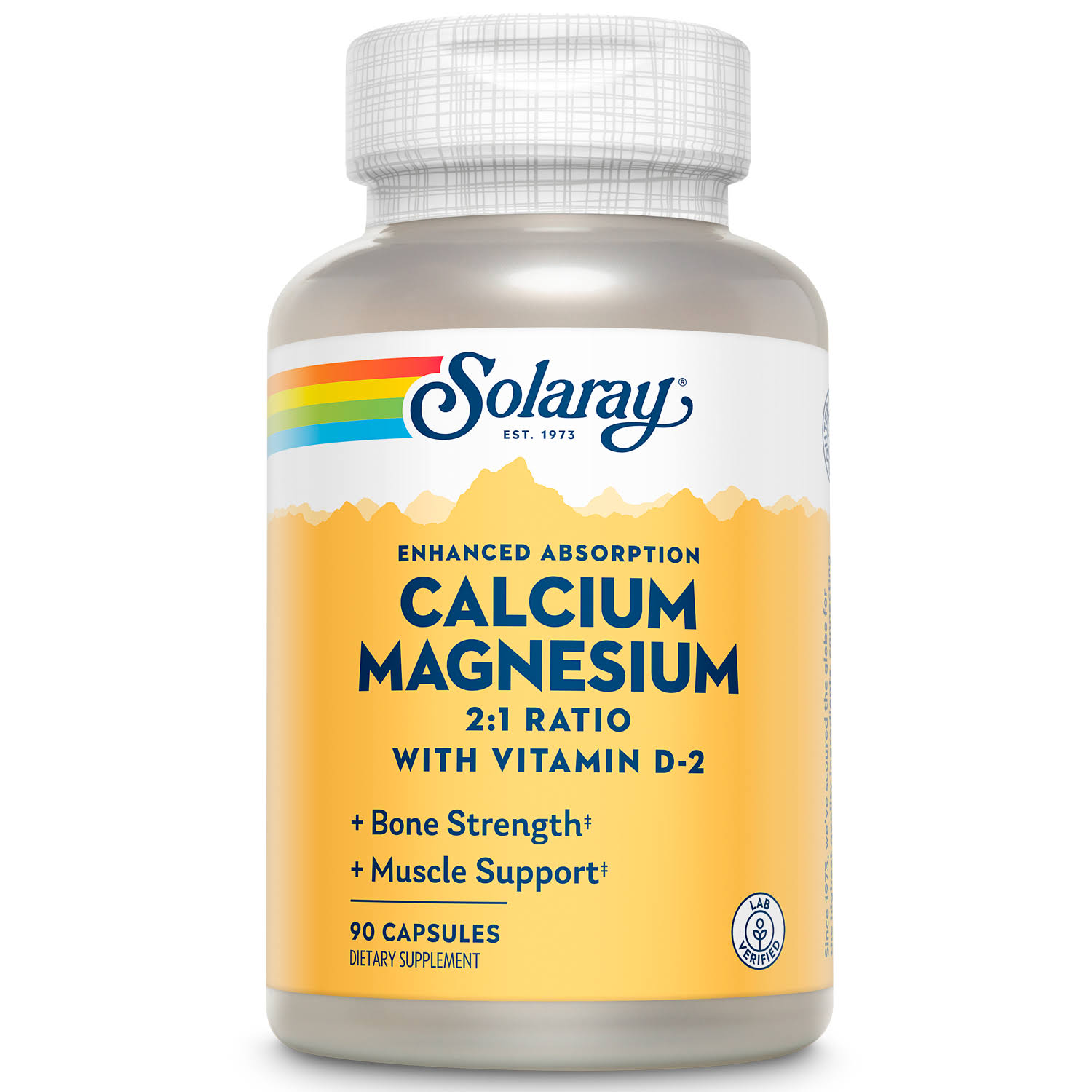 Solaray - Calcium Magnesium with Vitamin D - 90 Capsules