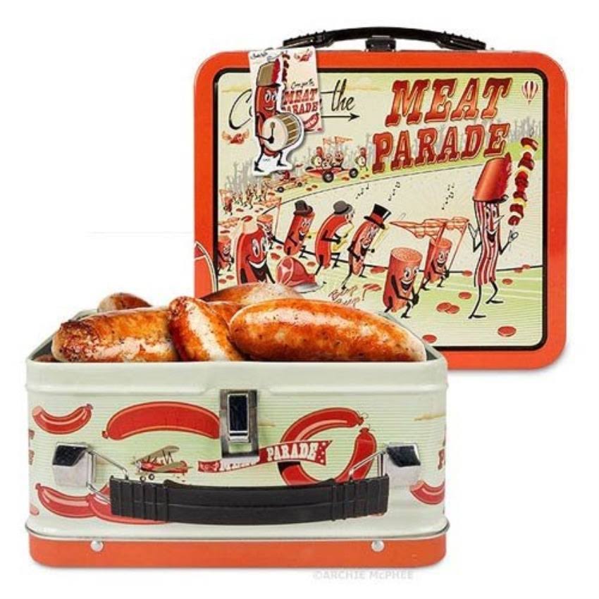 Accoutrements Meat Parade Metal Lunch Box