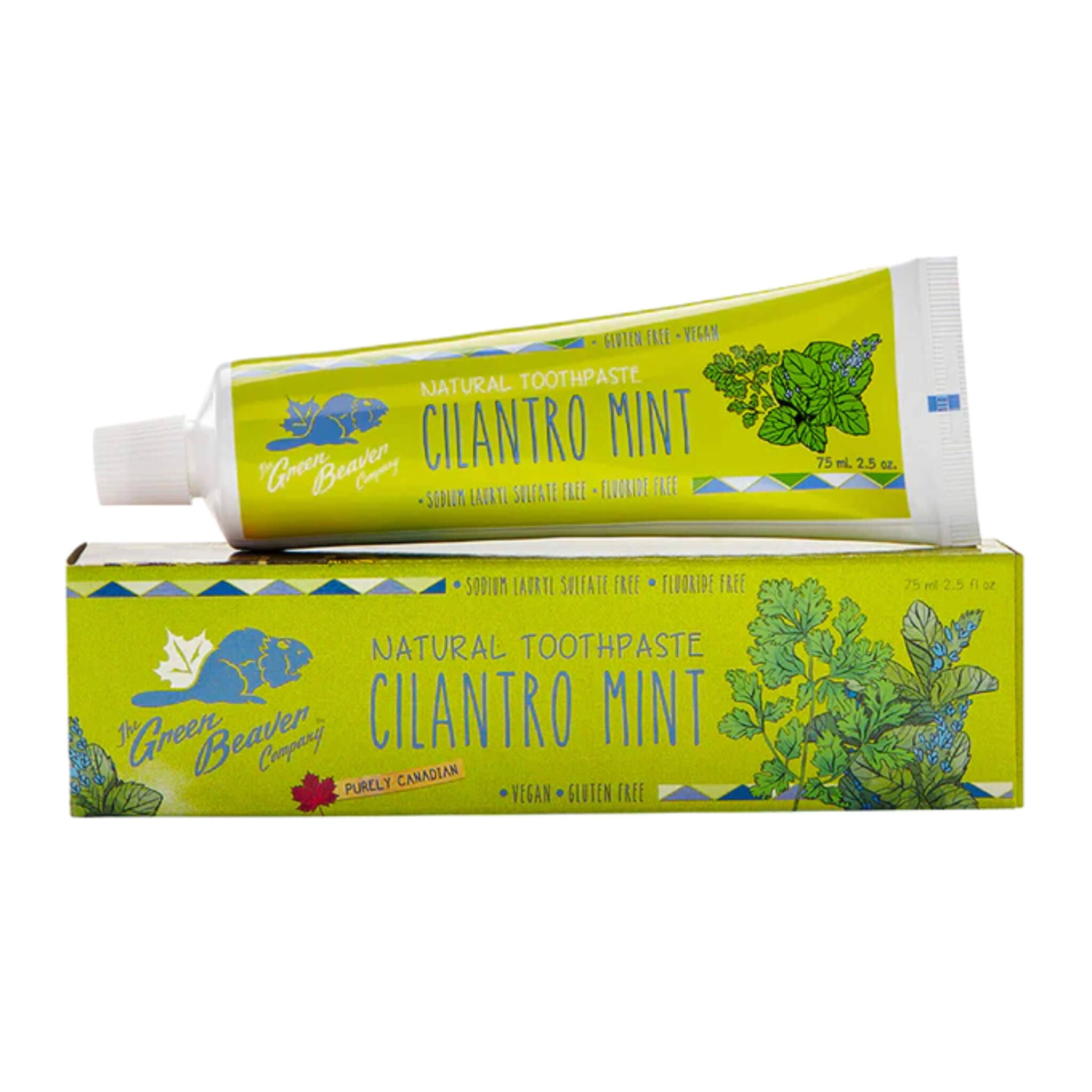 Green Beaver Natural Toothpaste - Cilantro Mint, 2.5oz